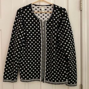 Large nearly new Orvis cardigan with zippered front.